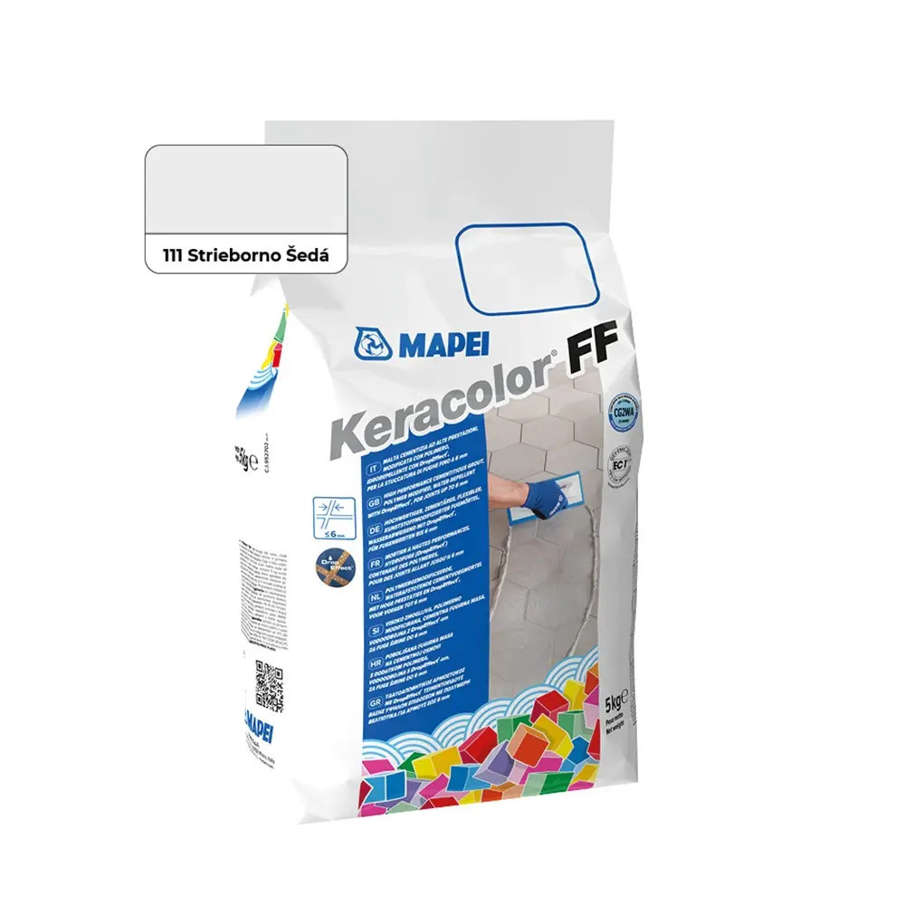 MAPEI KERACOLOR FF 111 - STRIEBORNO ŠEDÁ 5KG